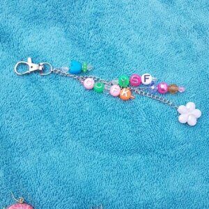 Patch & Roam Cute but Rude 'Go Fk YSF' beaded purse key charm colorful playful